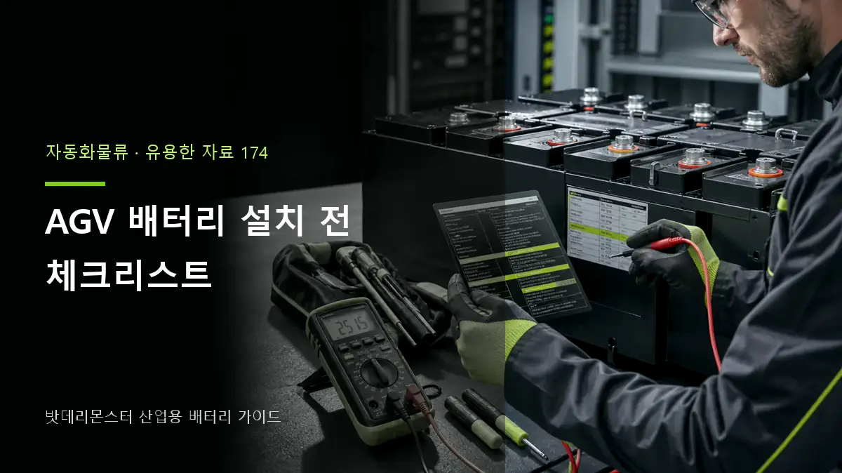 AGV 배터리 설치 전 체크리스트 대표 썸네일