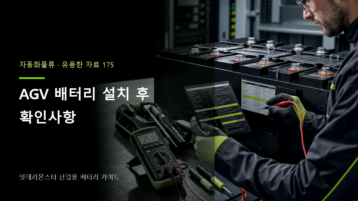 AGV 배터리 설치 후 확인사항 대표 썸네일