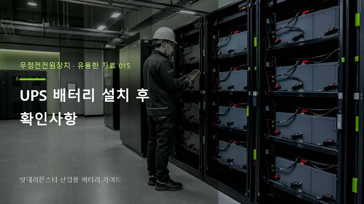 UPS 배터리 설치 후 확인사항 대표 썸네일