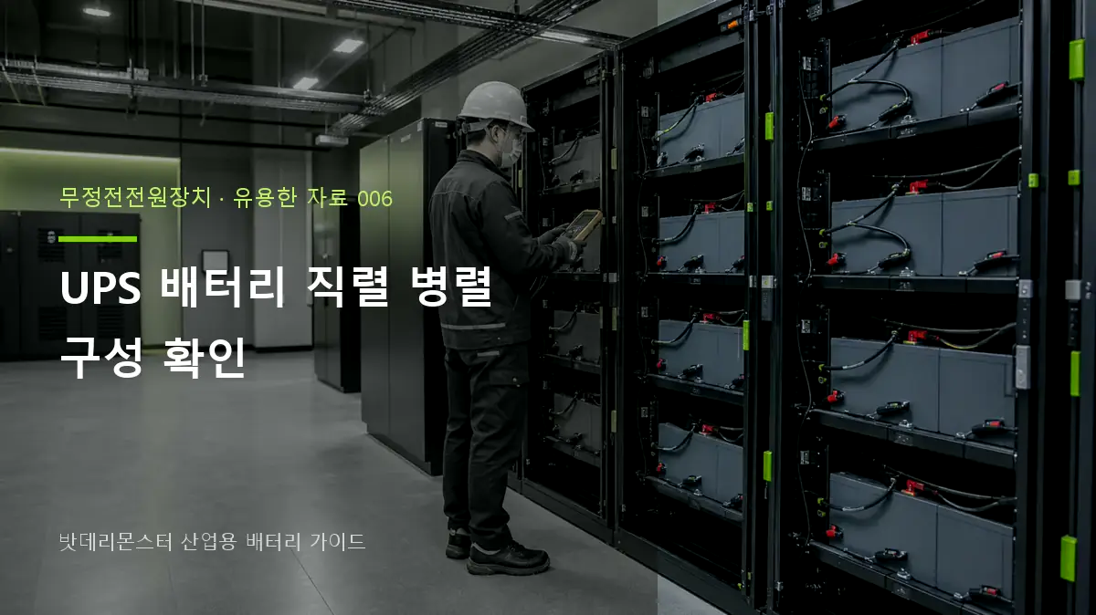 UPS 배터리 직렬 병렬 구성 확인 대표 썸네일