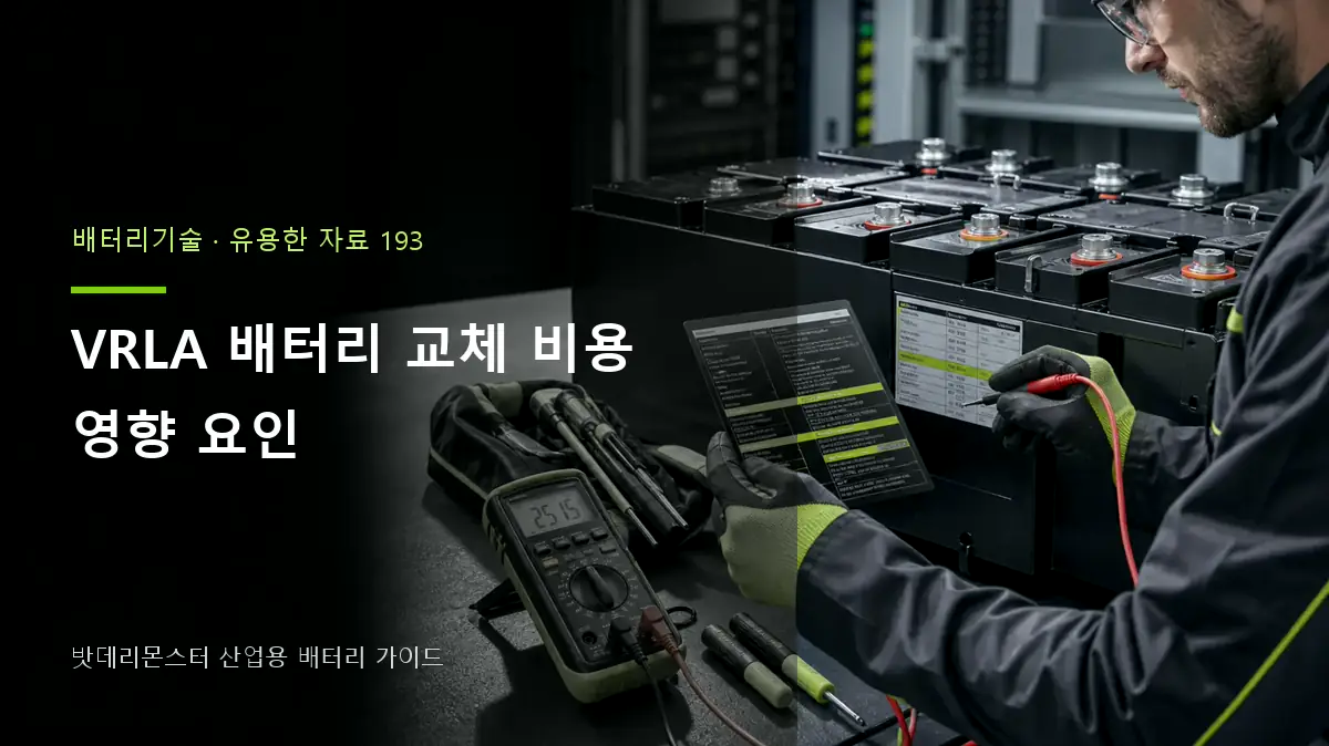 VRLA 배터리 교체 비용 영향 요인 대표 썸네일
