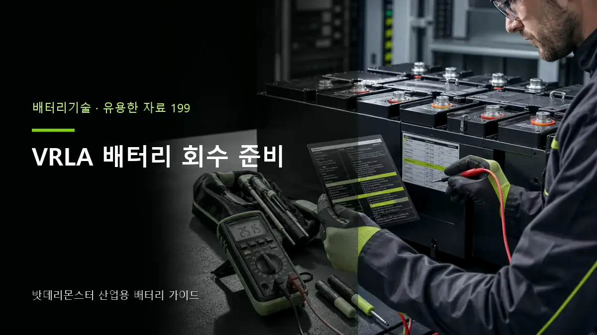 VRLA 배터리 회수 준비 대표 썸네일