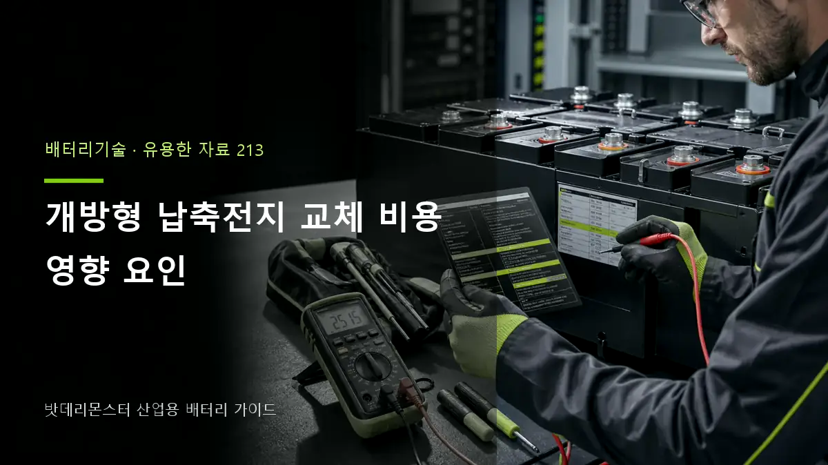 개방형 납축전지 교체 비용 영향 요인 대표 썸네일