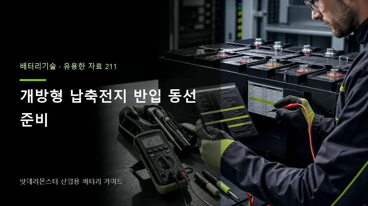 개방형 납축전지 반입 동선 준비 대표 썸네일