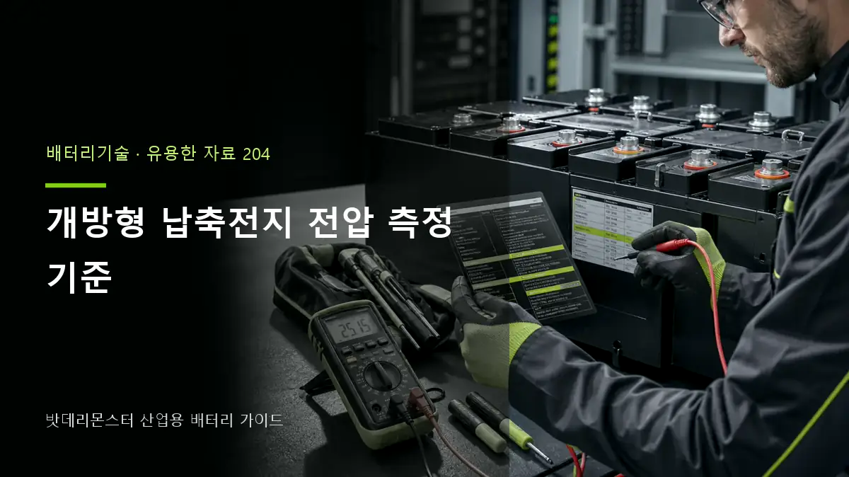 개방형 납축전지 전압 측정 기준 대표 썸네일