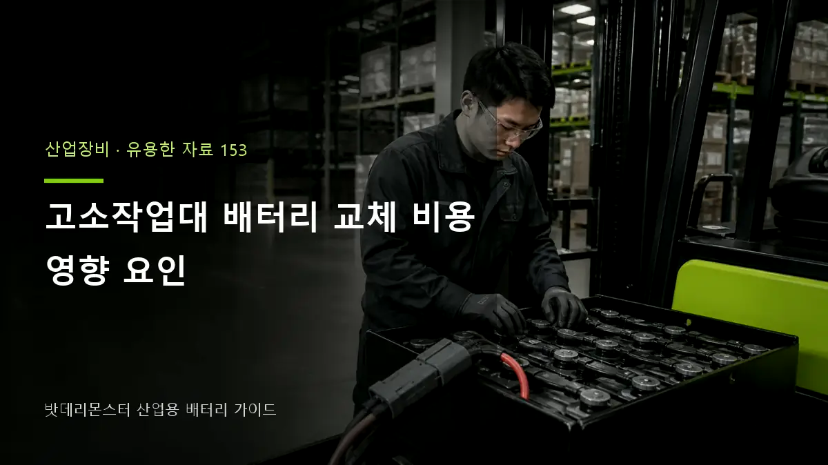 고소작업대 배터리 교체 비용 영향 요인 대표 썸네일
