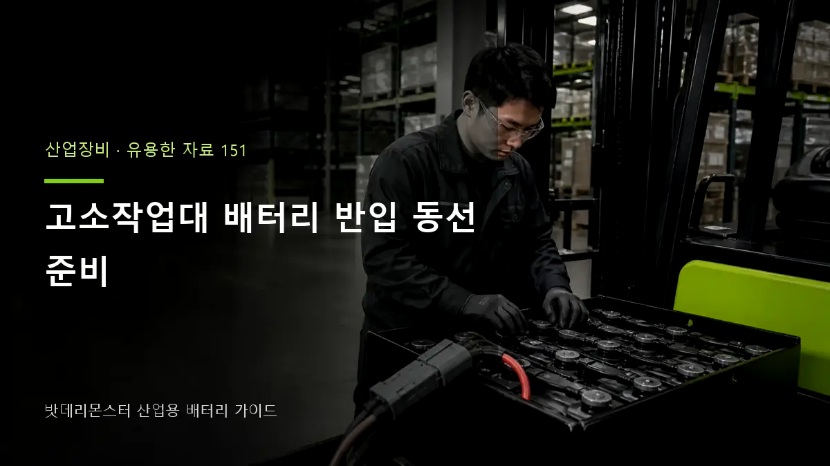 고소작업대 배터리 반입 동선 준비 대표 썸네일