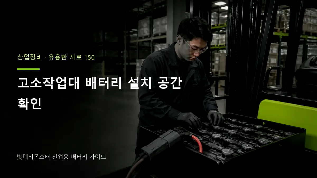 고소작업대 배터리 설치 공간 확인 대표 썸네일
