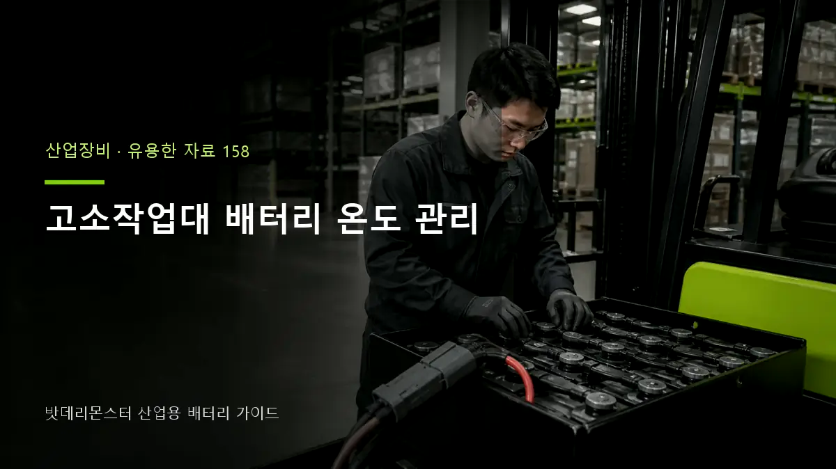 고소작업대 배터리 온도 관리 대표 썸네일