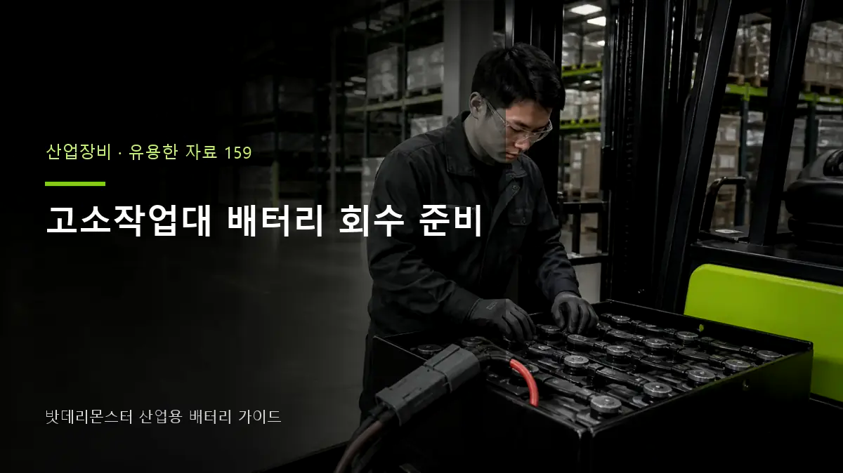 고소작업대 배터리 회수 준비 대표 썸네일