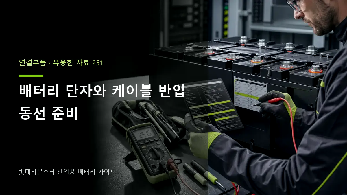 배터리 단자와 케이블 반입 동선 준비 대표 썸네일