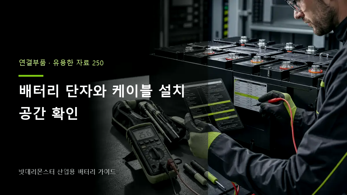 배터리 단자와 케이블 설치 공간 확인 대표 썸네일