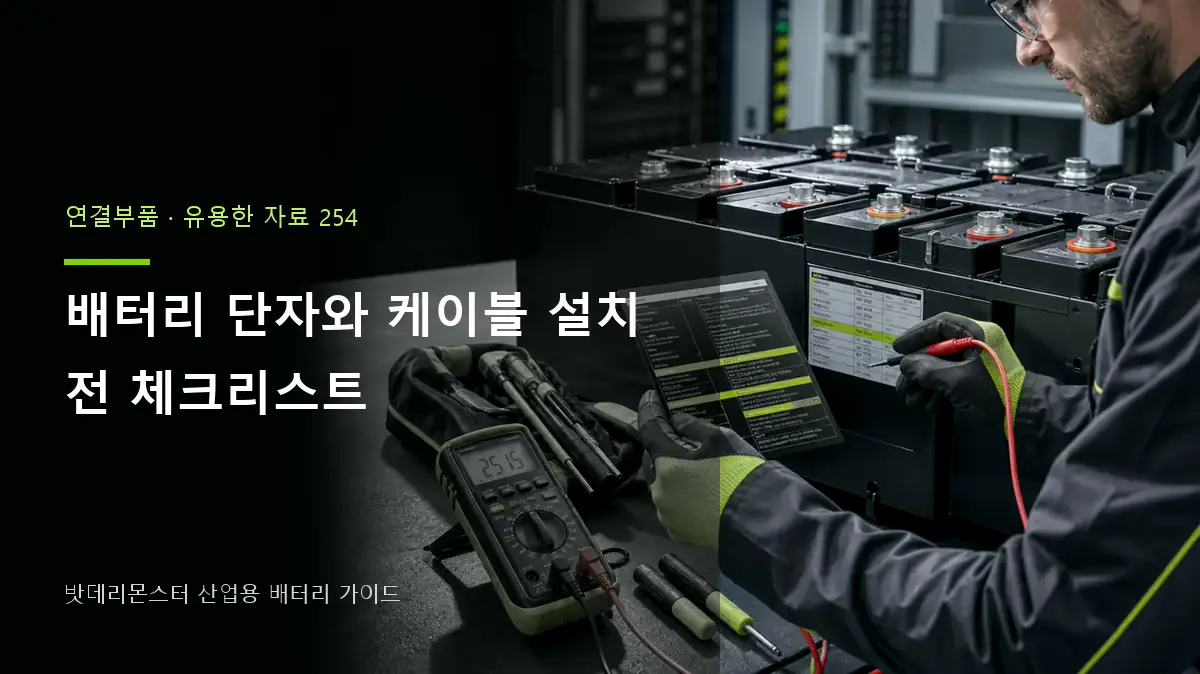 배터리 단자와 케이블 설치 전 체크리스트 대표 썸네일