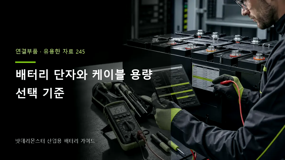 배터리 단자와 케이블 용량 선택 기준 대표 썸네일