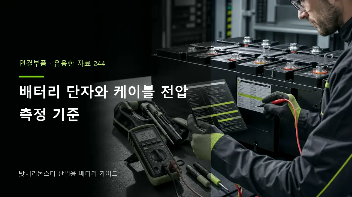 배터리 단자와 케이블 전압 측정 기준 대표 썸네일