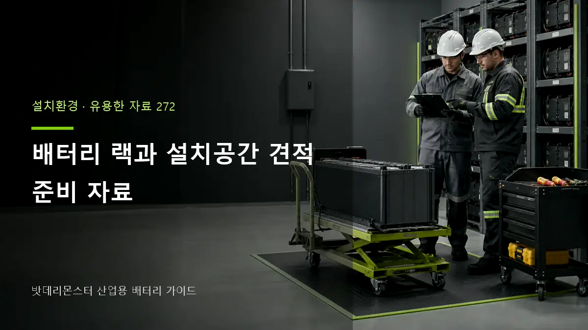 배터리 랙과 설치공간 견적 준비 자료 대표 썸네일