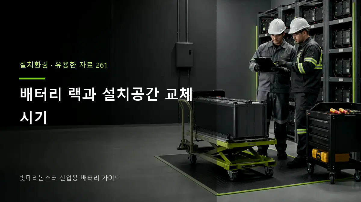 배터리 랙과 설치공간 교체 시기 대표 썸네일