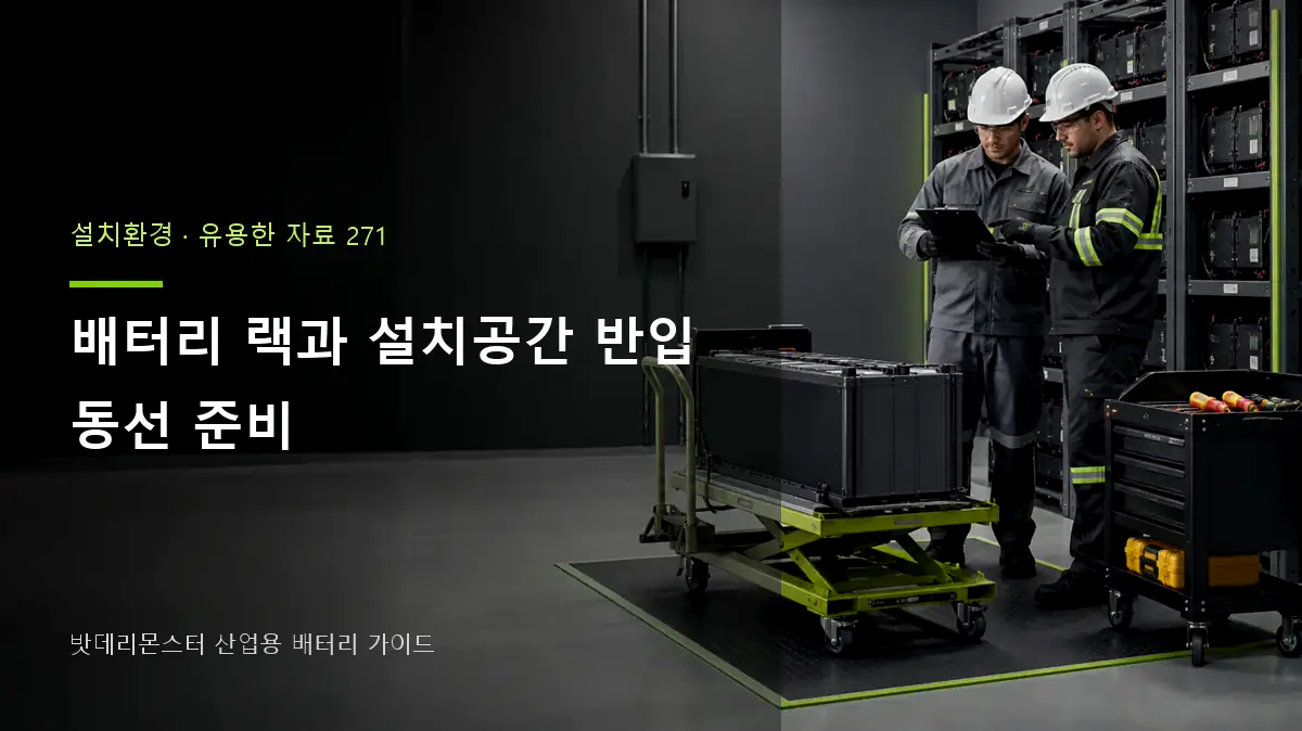 배터리 랙과 설치공간 반입 동선 준비 대표 썸네일