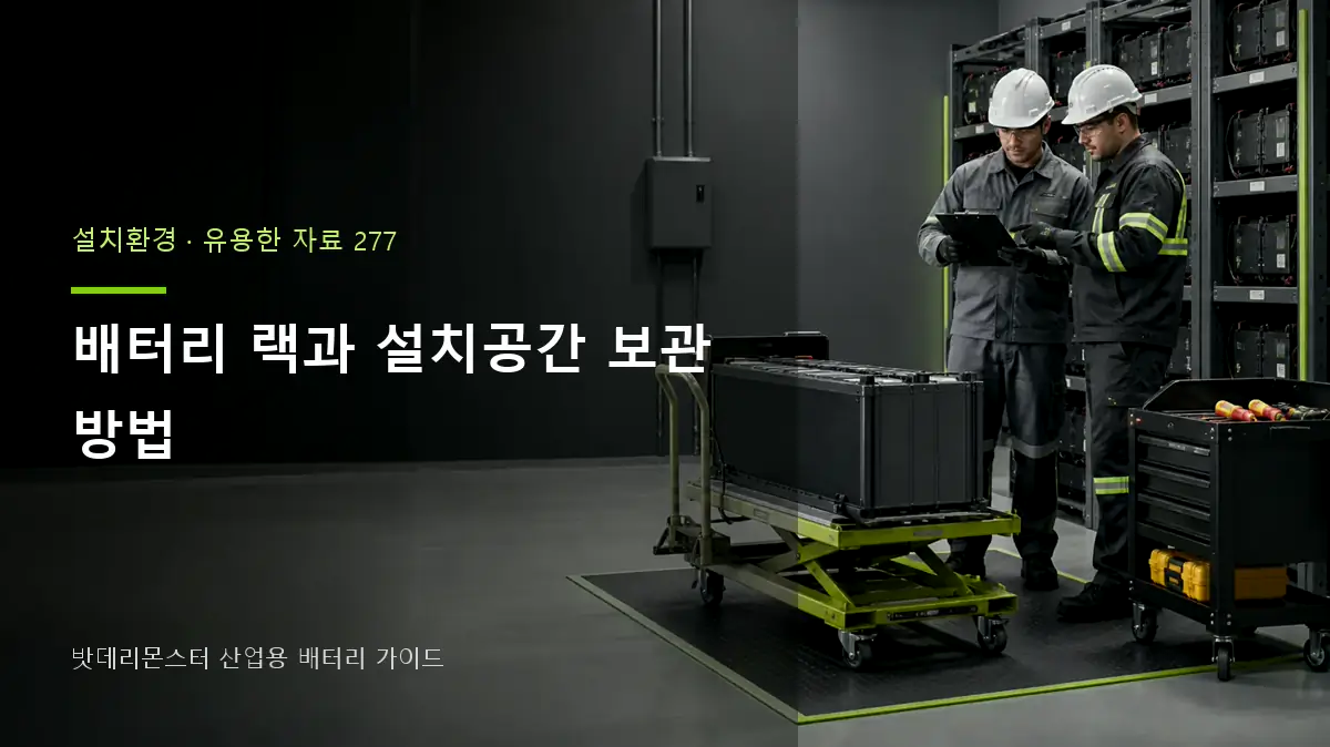 배터리 랙과 설치공간 보관 방법 대표 썸네일