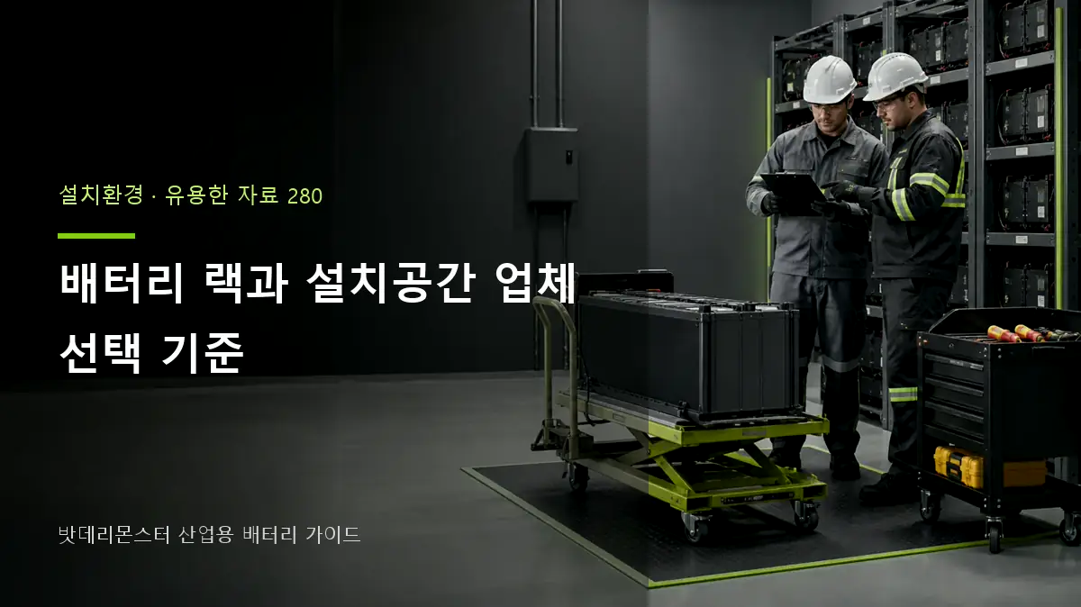 배터리 랙과 설치공간 업체 선택 기준 대표 썸네일