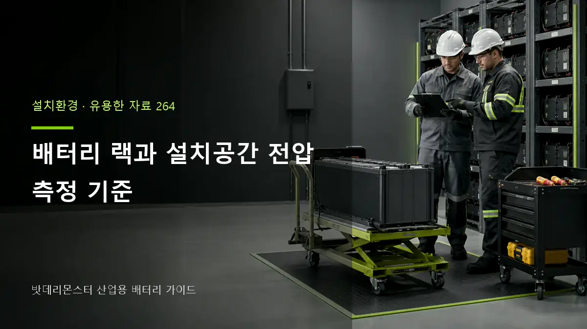 배터리 랙과 설치공간 전압 측정 기준 대표 썸네일