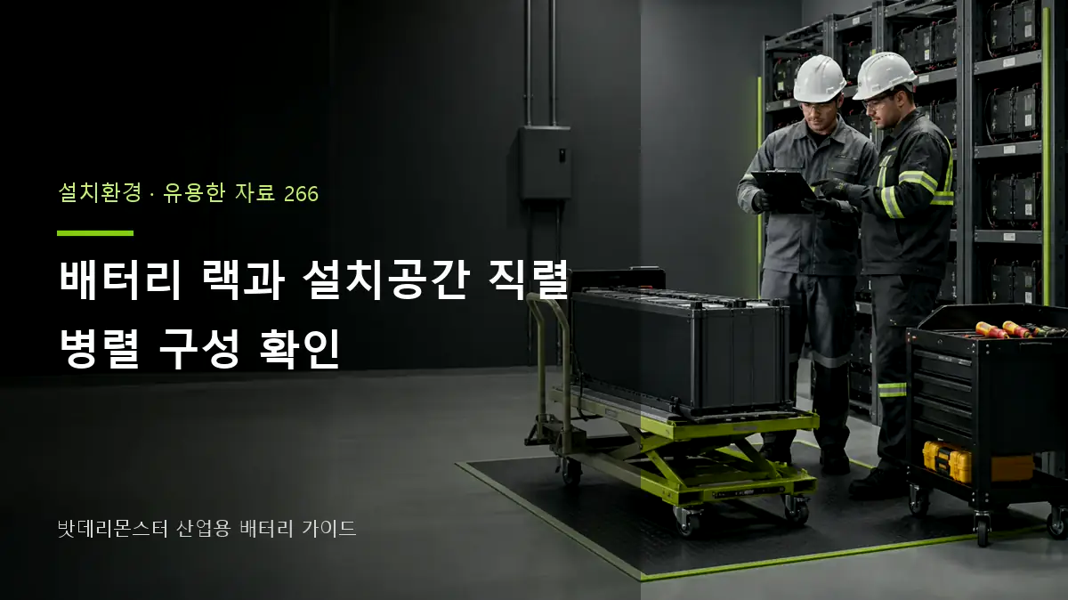 배터리 랙과 설치공간 직렬 병렬 구성 확인 대표 썸네일