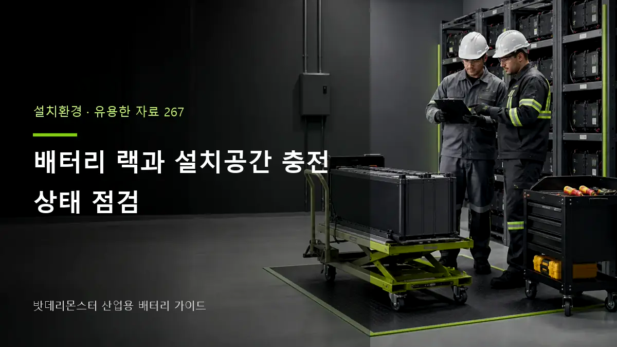 배터리 랙과 설치공간 충전 상태 점검 대표 썸네일
