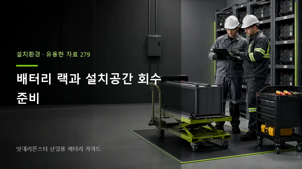 배터리 랙과 설치공간 회수 준비 대표 썸네일