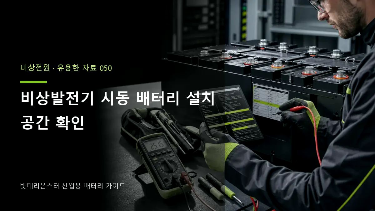 비상발전기 시동 배터리 설치 공간 확인 대표 썸네일