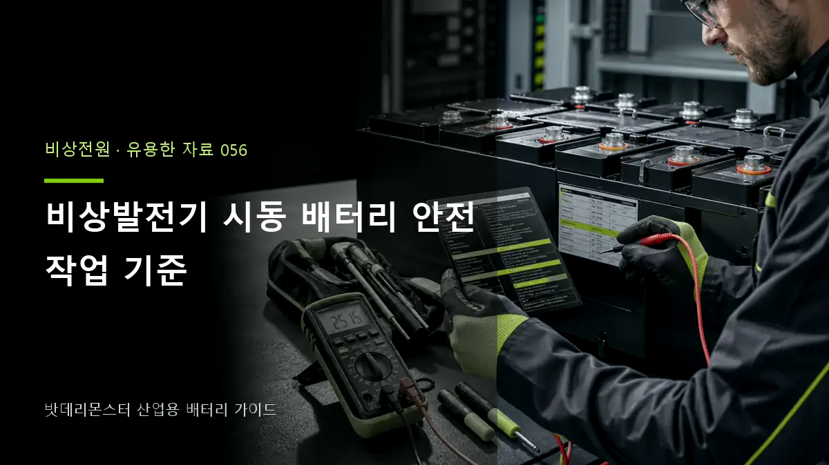 비상발전기 시동 배터리 안전 작업 기준 대표 썸네일