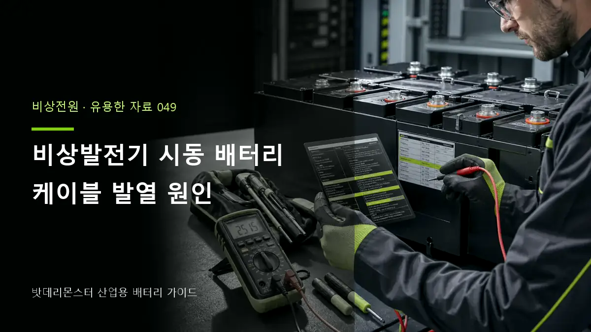 비상발전기 시동 배터리 케이블 발열 원인 대표 썸네일