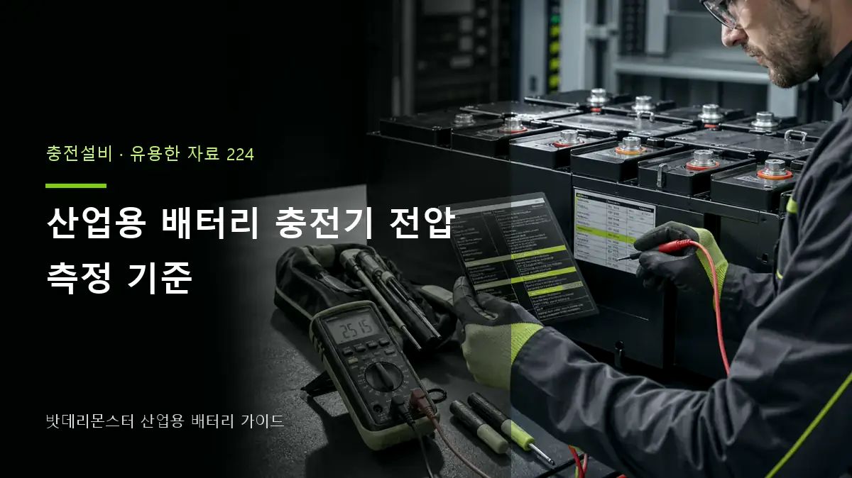 산업용 배터리 충전기 전압 측정 기준 대표 썸네일
