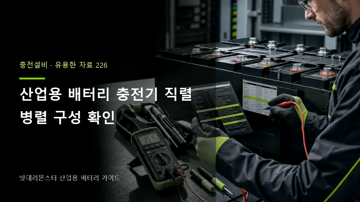 산업용 배터리 충전기 직렬 병렬 구성 확인 대표 썸네일