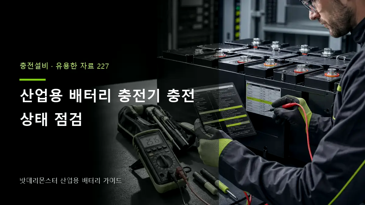 산업용 배터리 충전기 충전 상태 점검 대표 썸네일