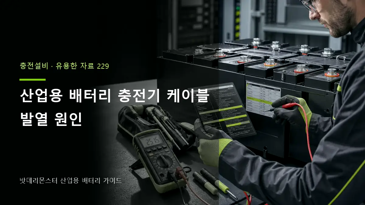 산업용 배터리 충전기 케이블 발열 원인 대표 썸네일
