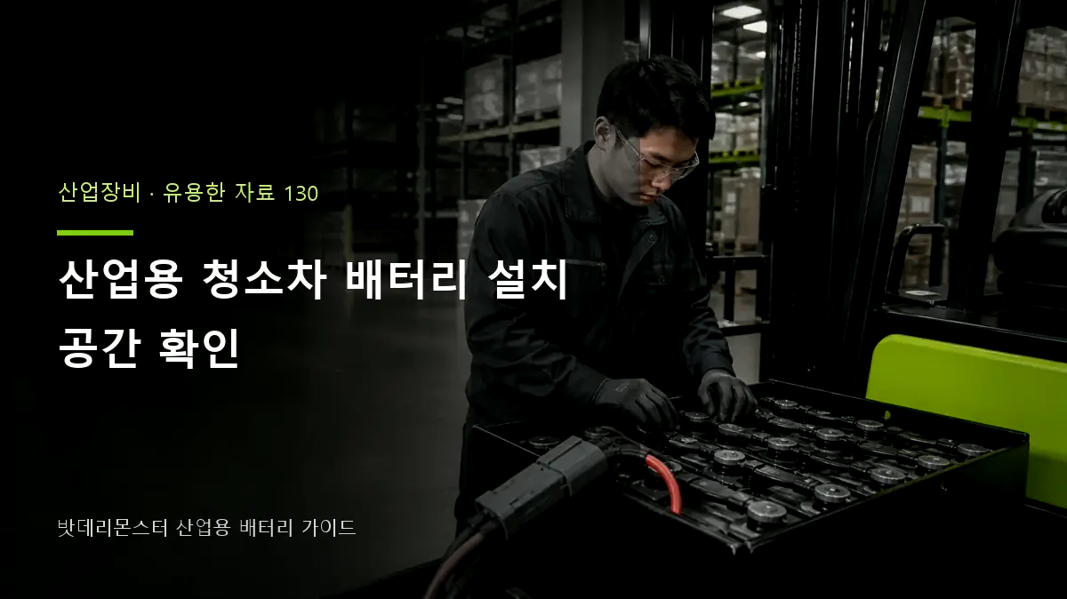 산업용 청소차 배터리 설치 공간 확인 대표 썸네일