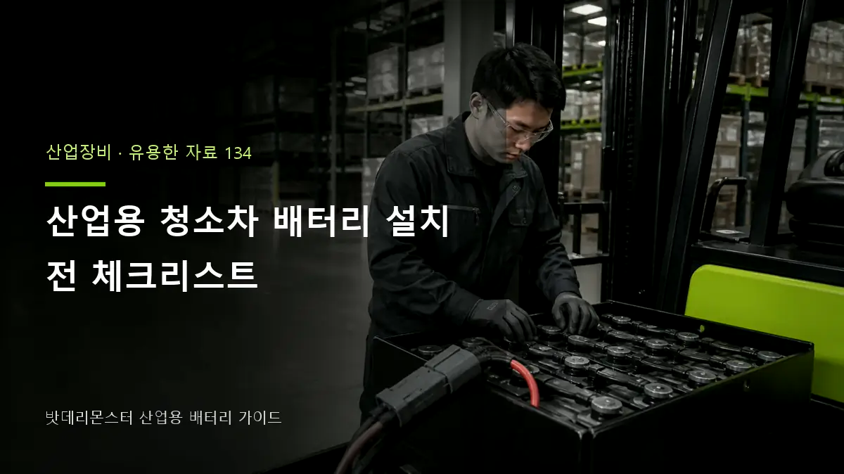 산업용 청소차 배터리 설치 전 체크리스트 대표 썸네일