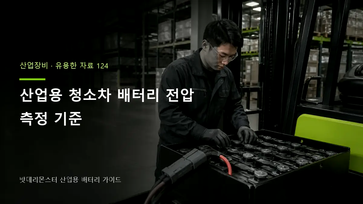 산업용 청소차 배터리 전압 측정 기준 대표 썸네일
