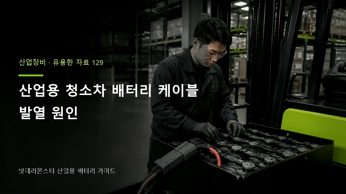 산업용 청소차 배터리 케이블 발열 원인 대표 썸네일