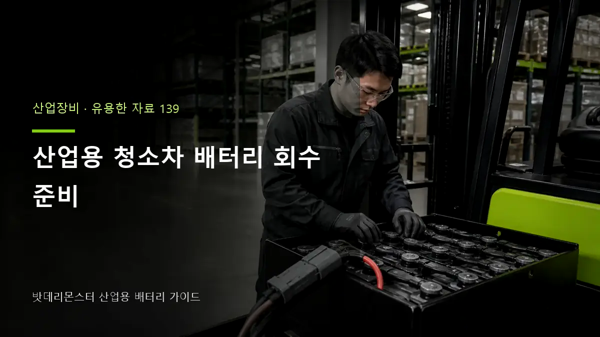 산업용 청소차 배터리 회수 준비 대표 썸네일