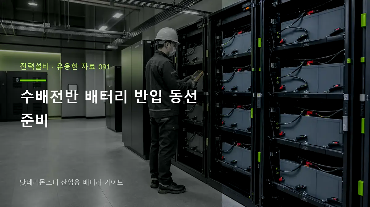 수배전반 배터리 반입 동선 준비 대표 썸네일