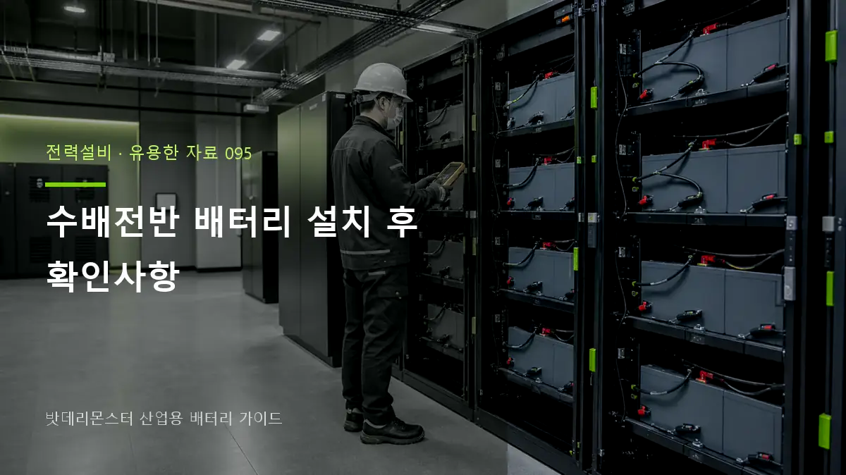 수배전반 배터리 설치 후 확인사항 대표 썸네일