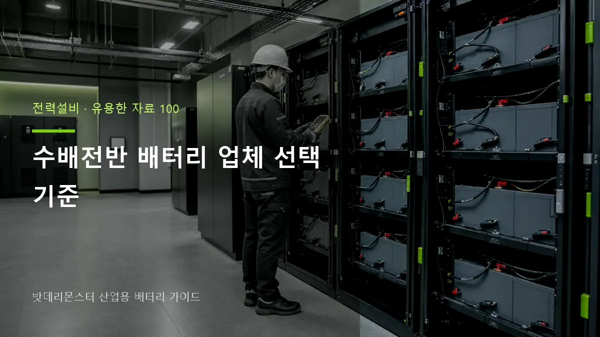 수배전반 배터리 업체 선택 기준 대표 썸네일
