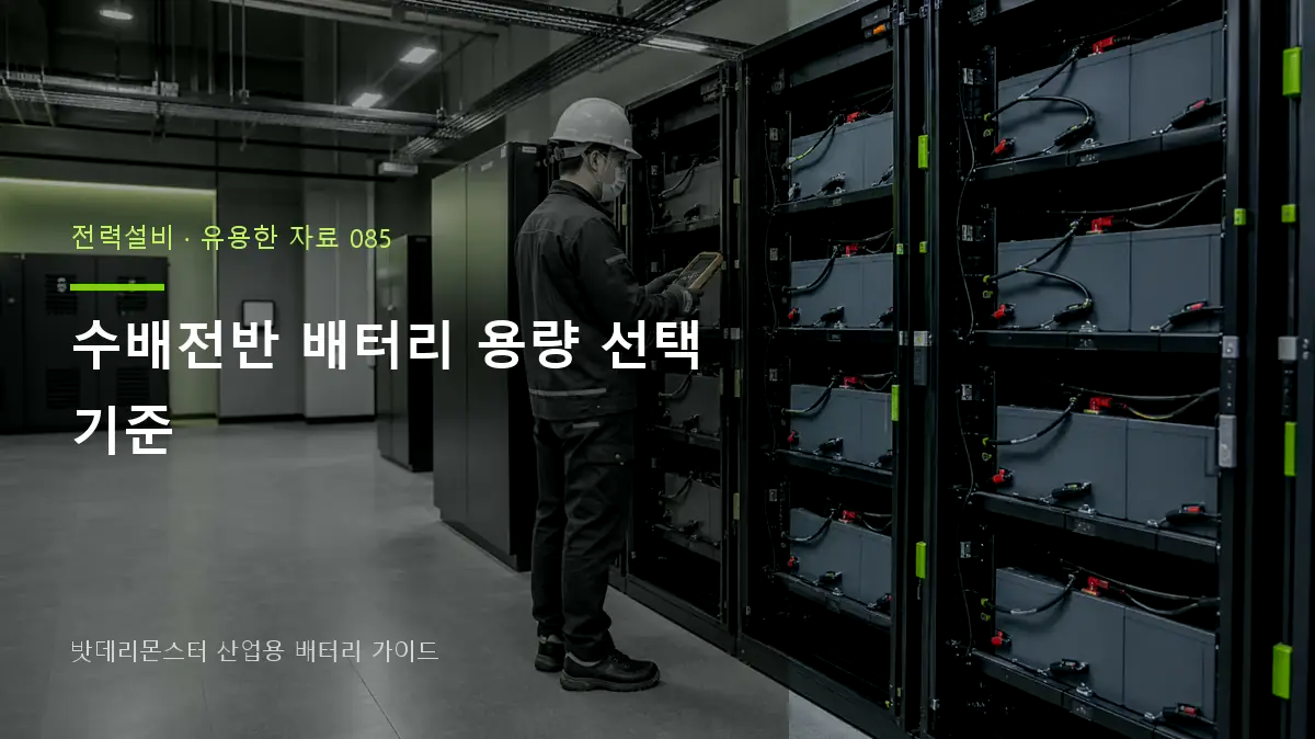 수배전반 배터리 용량 선택 기준 대표 썸네일