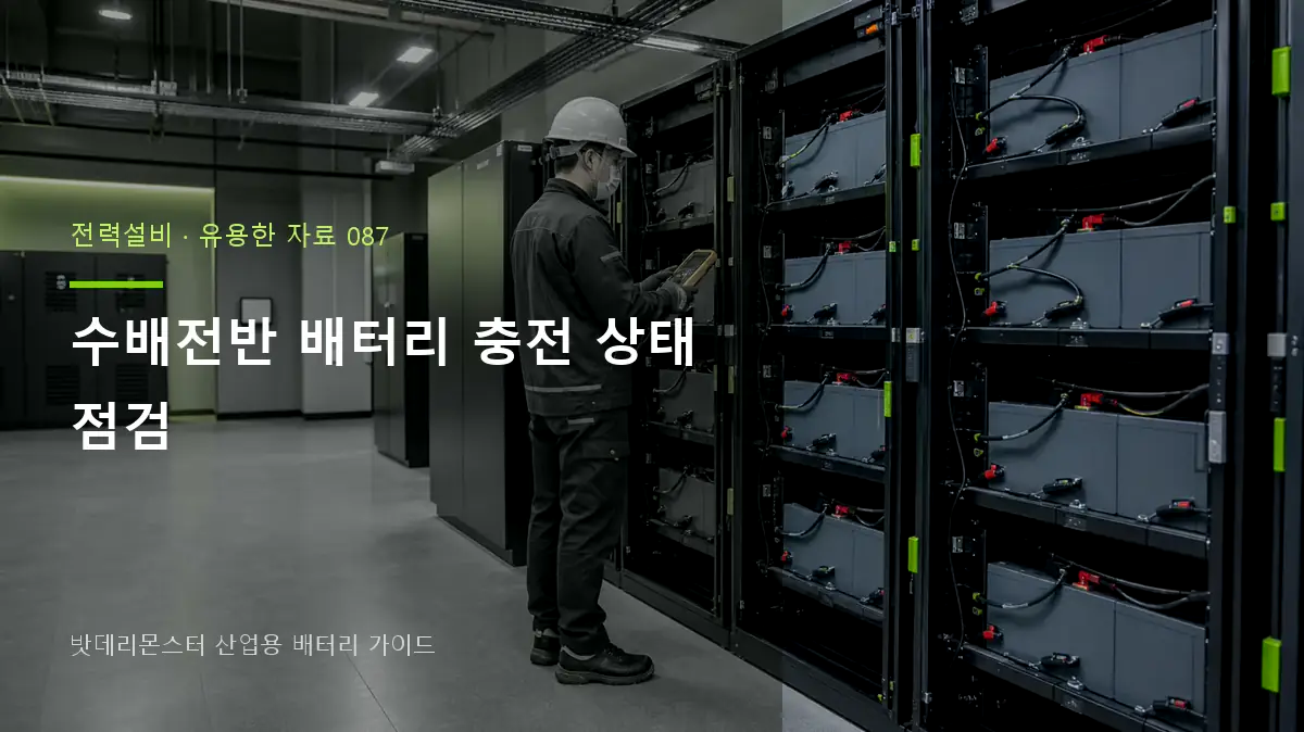 수배전반 배터리 충전 상태 점검 대표 썸네일