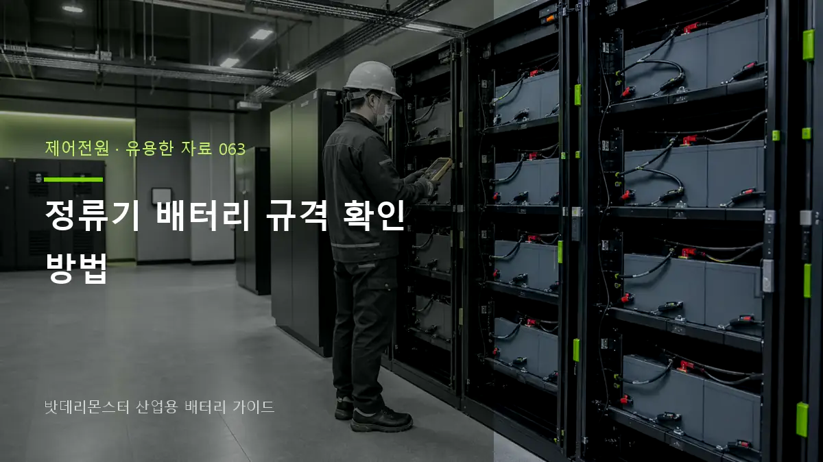 정류기 배터리 규격 확인 방법 대표 썸네일
