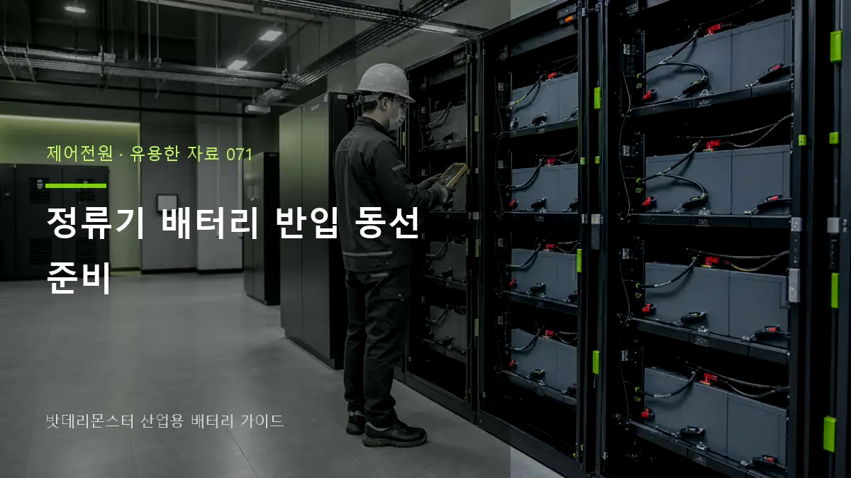 정류기 배터리 반입 동선 준비 대표 썸네일
