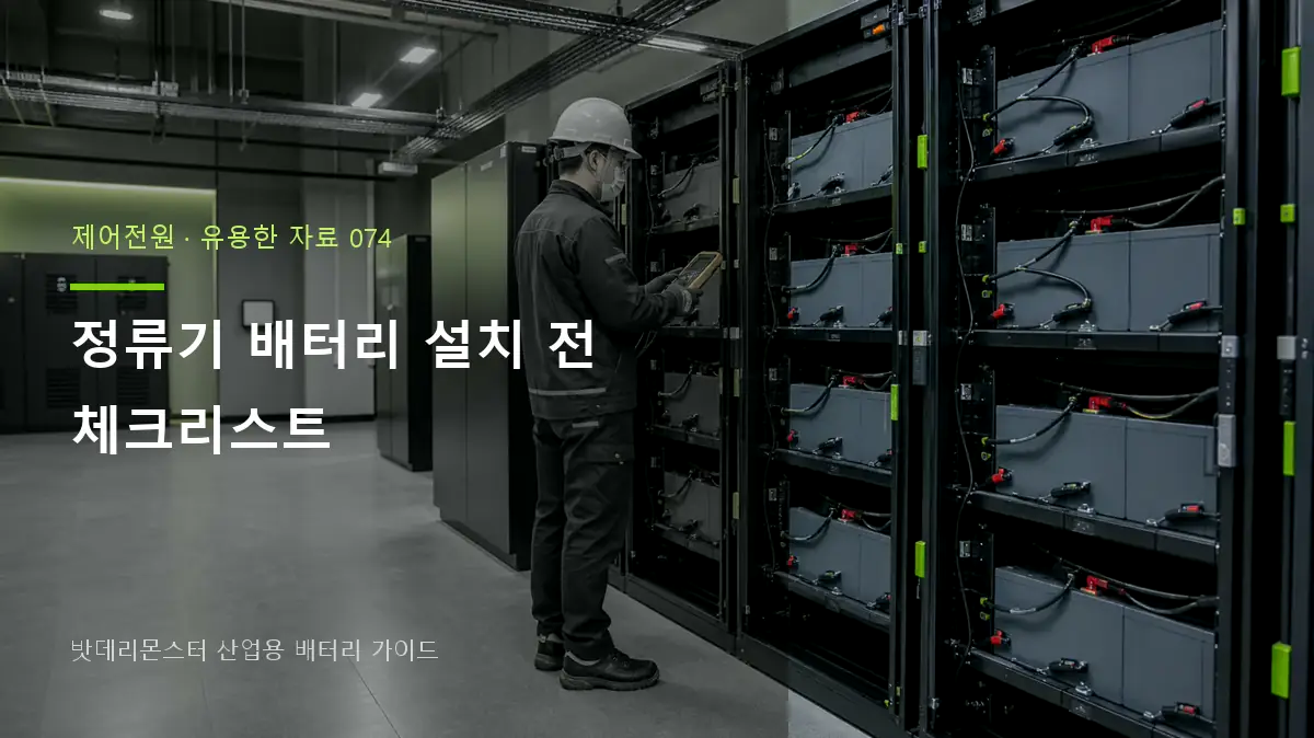 정류기 배터리 설치 전 체크리스트 대표 썸네일