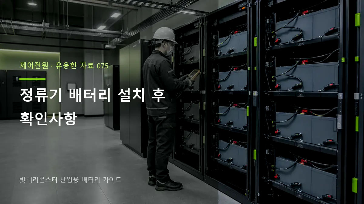 정류기 배터리 설치 후 확인사항 대표 썸네일