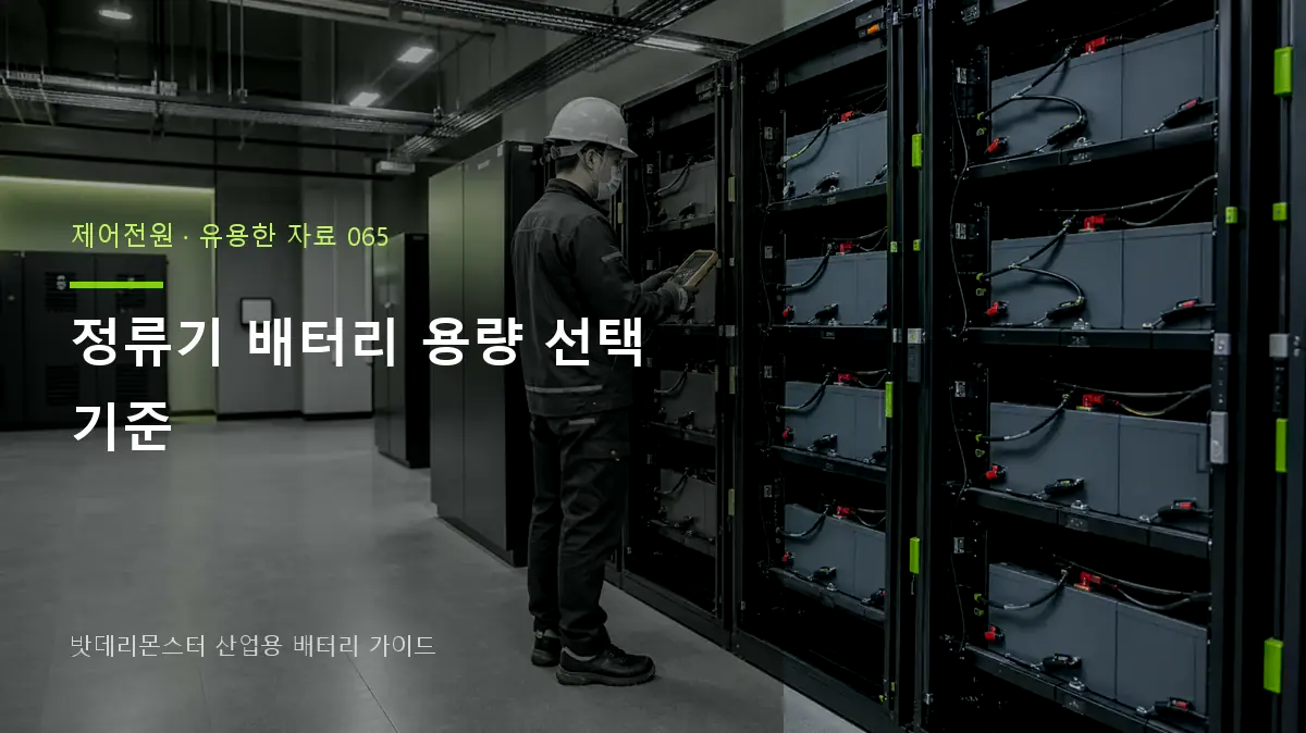 정류기 배터리 용량 선택 기준 대표 썸네일